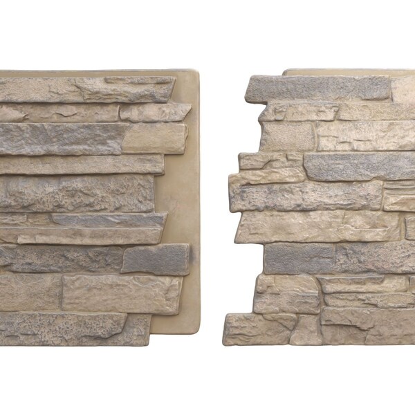 Ekena Millwork Acadia Ledge Stacked Stone, StoneWall Faux Stone Siding Panel - PNU24X48ALRW