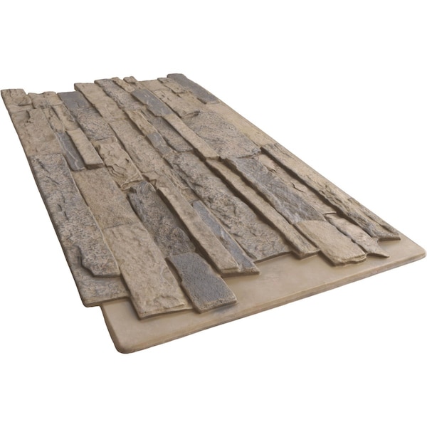 Ekena Millwork Acadia Ledge Stacked Stone, StoneWall Faux Stone Siding Panel - PNU24X48ALRW