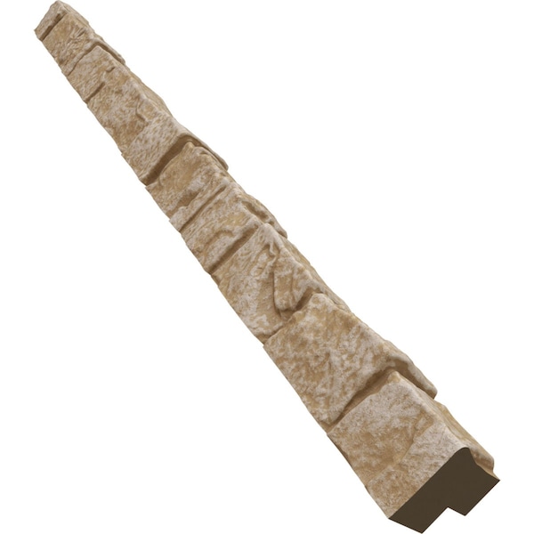 Ekena Millwork 3"W x 3"D x 48"H Universal Outside Corner for StoneWall Faux Stone Siding Panels, Sandstone - PNUOC03X48SD