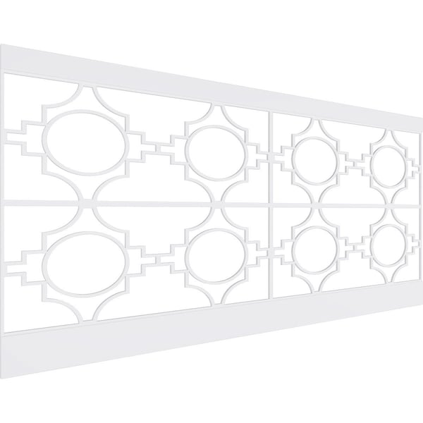 Ekena Millwork 44"H x 94 1/2"W Gypsum PVC Wainscot Paneling Kit - WPK44X94GYP