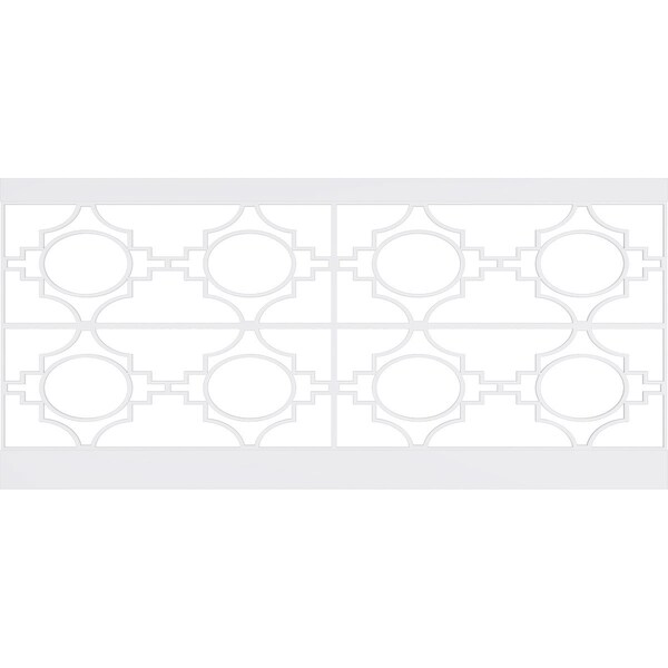 Ekena Millwork 44"H x 94 1/2"W Gypsum PVC Wainscot Paneling Kit - WPK44X94GYP