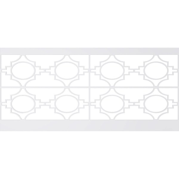Ekena Millwork 44"H x 94 1/2"W Gypsum PVC Wainscot Paneling Kit - WPK44X94GYP