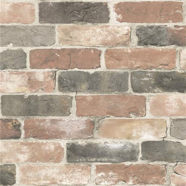 Nuwallpaper NuWallpaper NU2064 Newport Reclaimed Brick Peel & Stick Wallpaper - NU2064