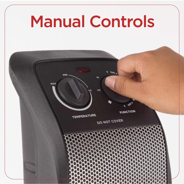 Black & Decker Space Heater with Adjustable Thermostat, Portable Heater & Tower Fan with 3 Settings - BHTC571