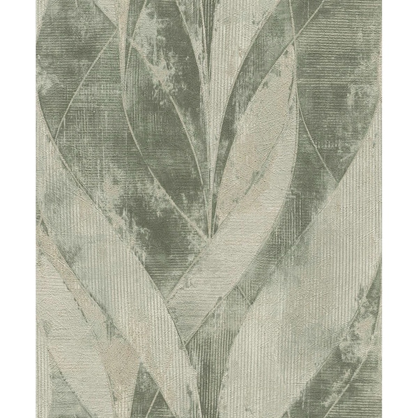Manhattan Comfort Laon Blake Moss Leaf 33 ft L X 209 in W Wallpaper - BR4096-520057