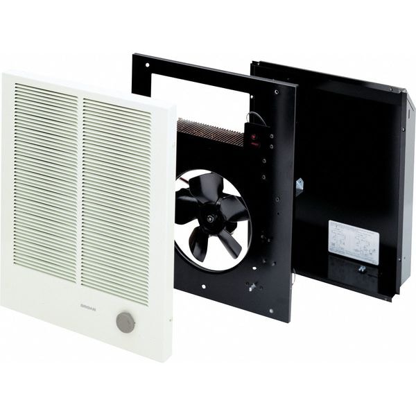 Broan Recessed Electric Wall-Mount Heater, Recessed or Surface, 750/1500, 1000/2000 W, 208/240V AC, White - 192