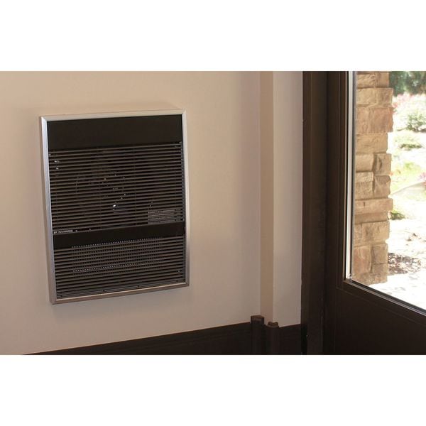 Qmark Recessed Electric Wall-Mount Heater, Recessed or Surface, 4000/2000 W, 208V AC, Bronze - AWH4408F