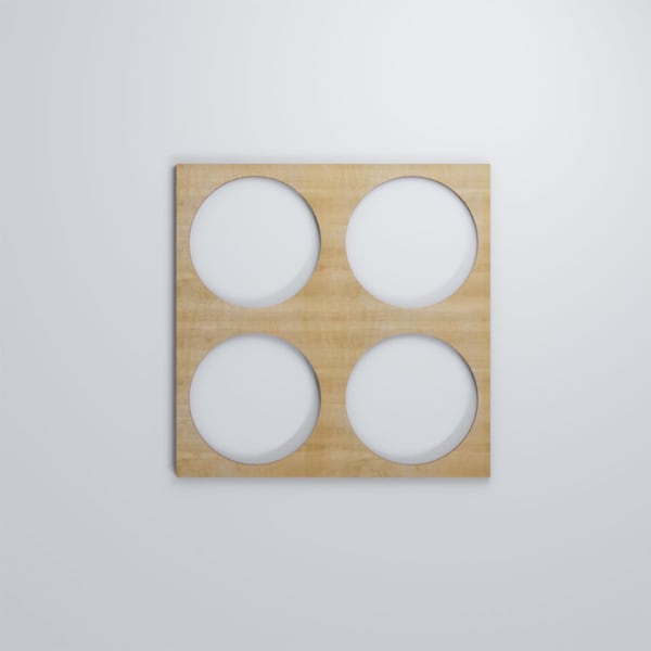 Ekena Millwork Medium Wembley Decorative Fretwork Wood Wall Panels, Hickory, 15 3/8"W x 15 3/8"H x 3/8"T - WALW16X16X0375WEMHI
