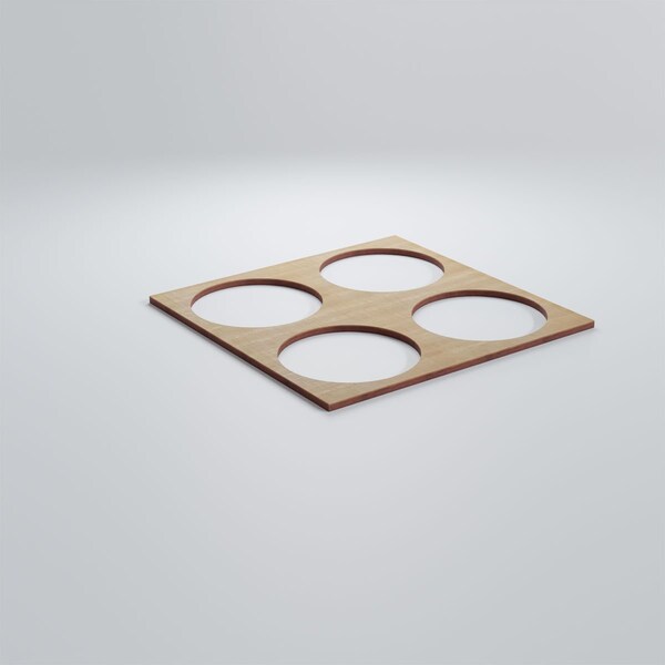 Ekena Millwork Medium Wembley Decorative Fretwork Wood Wall Panels, Hickory, 15 3/8"W x 15 3/8"H x 3/8"T - WALW16X16X0375WEMHI