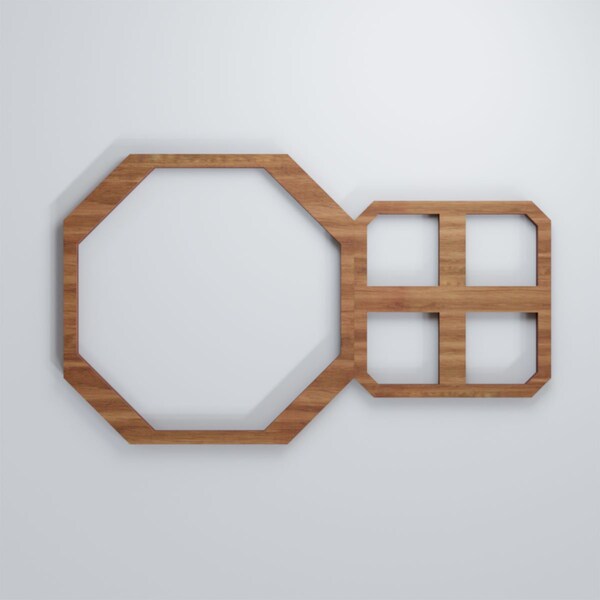 Ekena Millwork Extra Small Johnston Decorative Fretwork Wood Wall Panels, Walnut, 12 3/8"W x 7 3/8"H x 3/8"T - WALW08X08X0375JHNWA