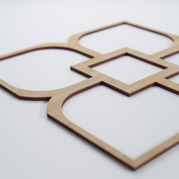 Ekena Millwork Large Olivia Decorative Fretwork Wood Wall Panels, Hickory, 23 3/8"W x 23 3/8"H x 3/8"T - WALW24X24X0375OLVHI