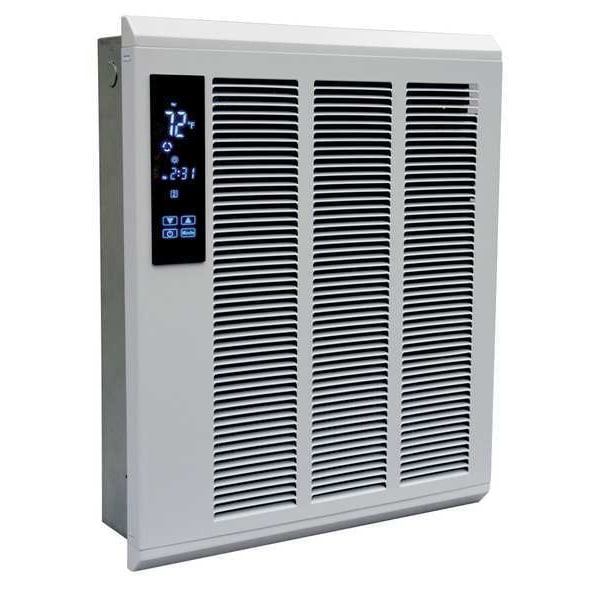 Qmark Recessed Electric Wall-Mount Heater, Recessed or Surface, 1800 to 4000 W, 277V AC, White - SSHO4007