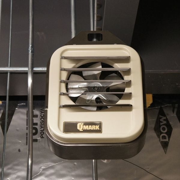 Qmark Fan Forced Electric Unit Heater, Wall & Ceiling, 3 Phase, 480VAC, 20kW, 21-3/4 in H, 19 in W - MUH204