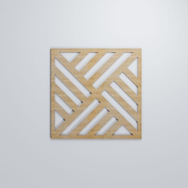 Ekena Millwork Large Allen Decorative Fretwork Wood Wall Panels, Hickory, 23 3/8"W x 23 3/8"H x 3/8"T - WALW24X24X0375ALLHI