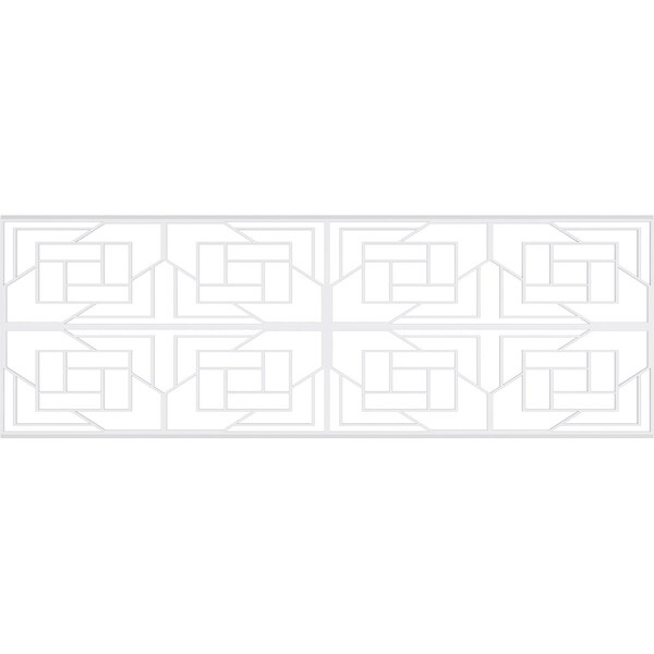 Ekena Millwork Set of Four Panels for 94 1/2"W x 32 1/4"H Loveland Fretwork Wainscot Wall Paneling - WPKP16X01X47LLD