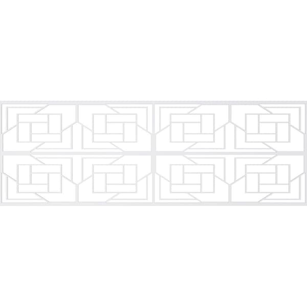 Ekena Millwork Set of Four Panels for 94 1/2"W x 32 1/4"H Loveland Fretwork Wainscot Wall Paneling - WPKP16X01X47LLD