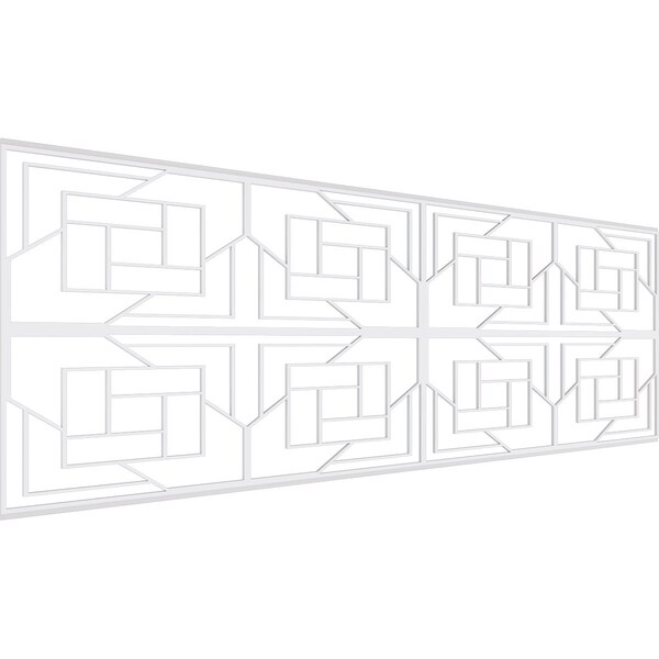 Ekena Millwork Set of Four Panels for 94 1/2"W x 32 1/4"H Loveland Fretwork Wainscot Wall Paneling - WPKP16X01X47LLD