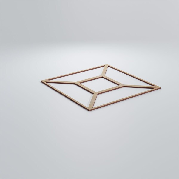 Ekena Millwork Large Marion Decorative Fretwork Wood Wall Panels, Birch, 23 3/8"W x 23 3/8"H x 3/8"T - WALW24X24X0375MARBI