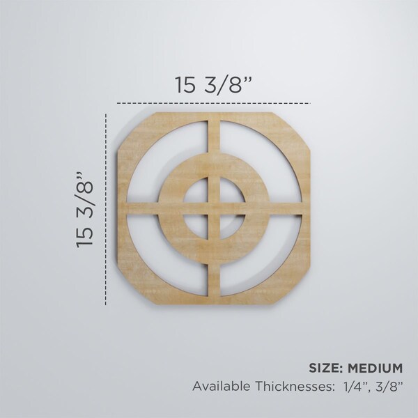 Ekena Millwork Medium Sullivan Decorative Fretwork Wood Wall Panels, Walnut, 15 3/8"W x 15 3/8"H x 3/8"T - WALW16X16X0375SULWA