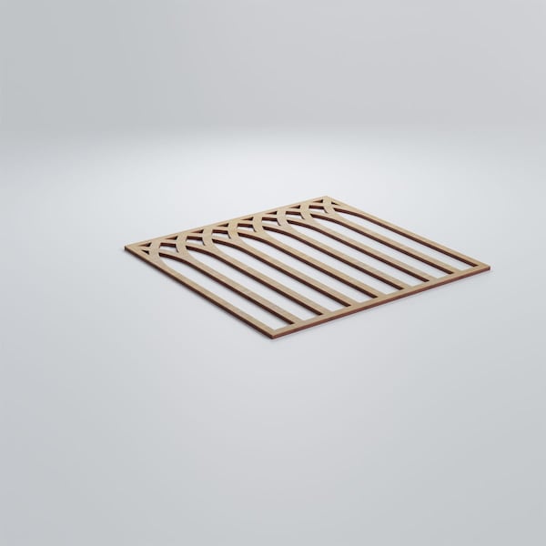 Ekena Millwork Large Cedar Park Decorative Fretwork Wood Wall Panels, Birch, 23 3/8"W x 23 3/8"H x 3/8"T - WALW24X24X0375CRPBI