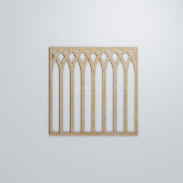 Ekena Millwork Large Cedar Park Decorative Fretwork Wood Wall Panels, Birch, 23 3/8"W x 23 3/8"H x 3/8"T - WALW24X24X0375CRPBI