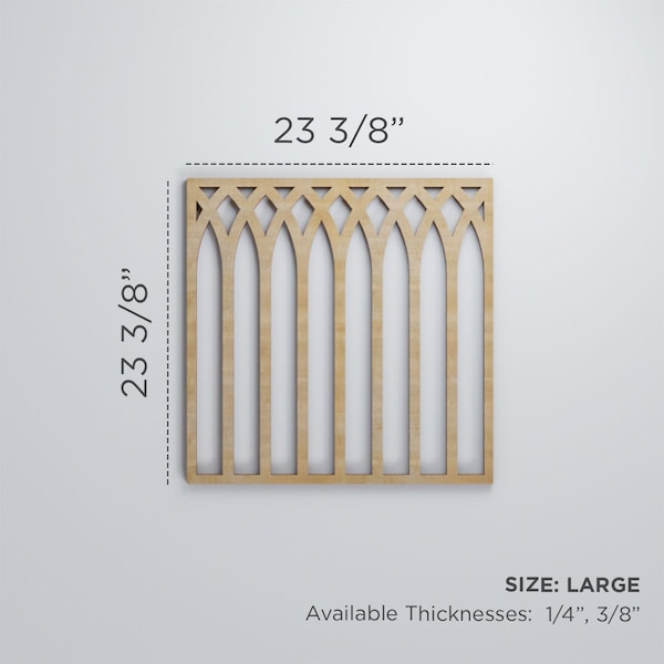Ekena Millwork Large Cedar Park Decorative Fretwork Wood Wall Panels, Birch, 23 3/8"W x 23 3/8"H x 3/8"T - WALW24X24X0375CRPBI