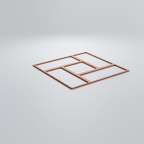 Ekena Millwork Large Sheffield Decorative Fretwork Wood Wall Panels, Cherry, 23 3/8"W x 23 3/8"H x 3/8"T - WALW24X24X0375SHFCH