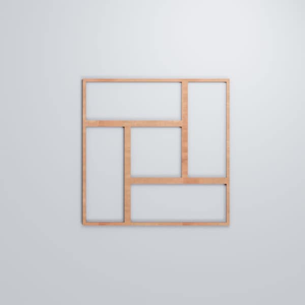 Ekena Millwork Large Sheffield Decorative Fretwork Wood Wall Panels, Cherry, 23 3/8"W x 23 3/8"H x 3/8"T - WALW24X24X0375SHFCH