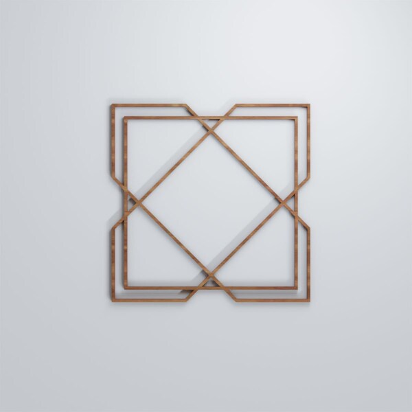 Ekena Millwork Medium Kiowa Decorative Fretwork Wood Wall Panels, Walnut, 15 3/8"W x 15 3/8"H x 3/8"T - WALW16X16X0375KWAWA