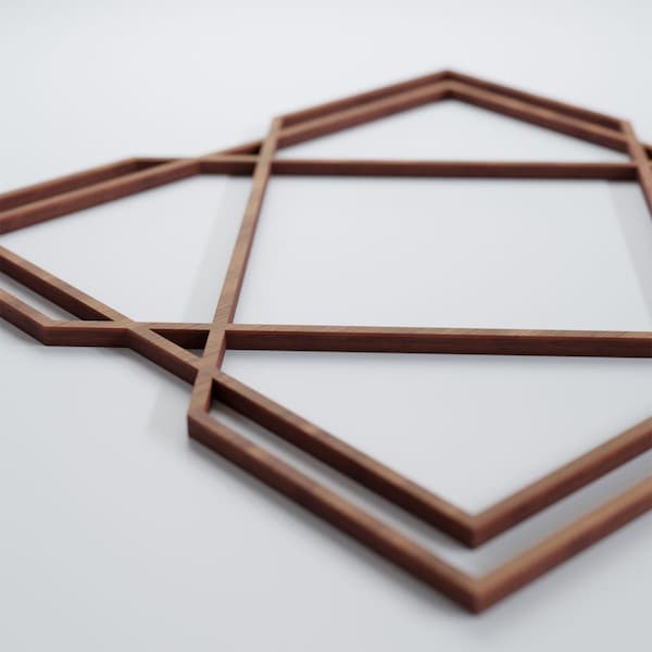 Ekena Millwork Medium Kiowa Decorative Fretwork Wood Wall Panels, Walnut, 15 3/8"W x 15 3/8"H x 3/8"T - WALW16X16X0375KWAWA