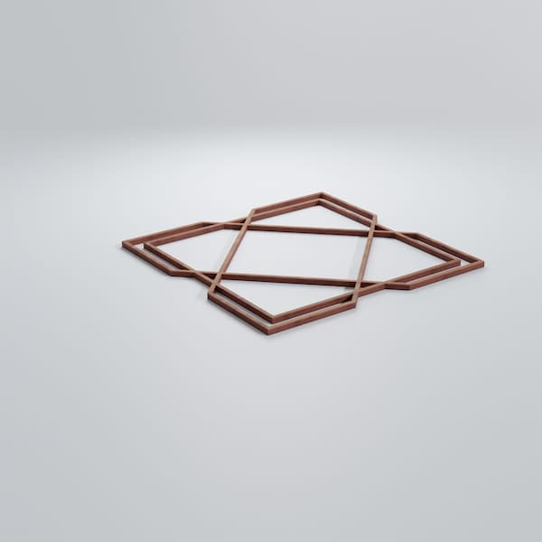 Ekena Millwork Medium Kiowa Decorative Fretwork Wood Wall Panels, Walnut, 15 3/8"W x 15 3/8"H x 3/8"T - WALW16X16X0375KWAWA