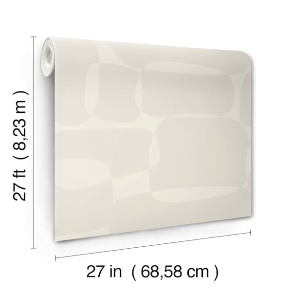 York Wallcoverings Block Caramel and Cream Wallpaper - AG2071