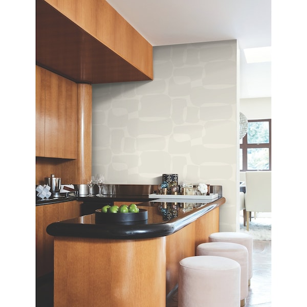 York Wallcoverings Block Caramel and Cream Wallpaper - AG2071