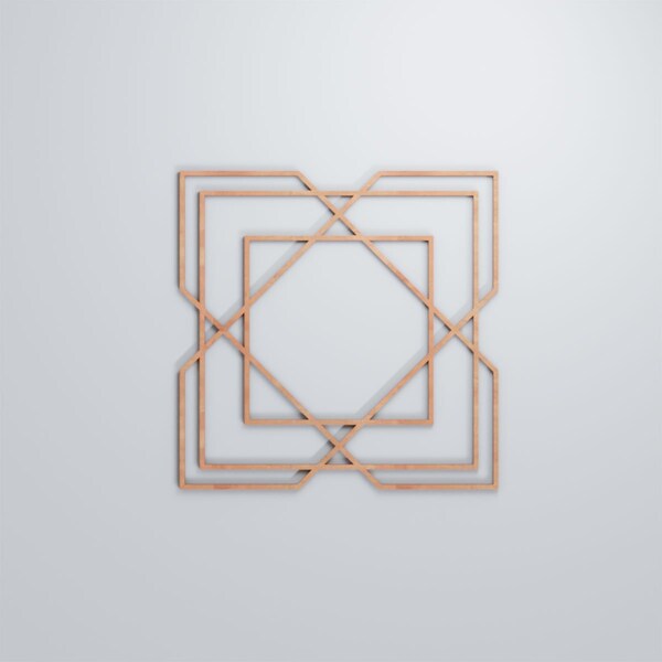 Ekena Millwork Large Lakewood Decorative Fretwork Wood Wall Panels, Cherry, 23 3/8"W x 23 3/8"H x 3/8"T - WALW24X24X0375LWDCH