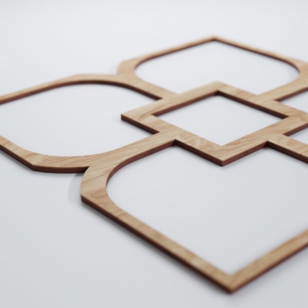 Ekena Millwork Large Olivia Decorative Fretwork Wood Wall Panels, Red Oak, 23 3/8"W x 23 3/8"H x 3/8"T - WALW24X24X0375OLVRO