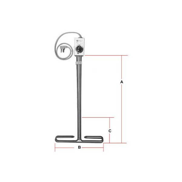 Tempco Tempco Immersion Tank Heater, 1500W 120V 316 Stainless - TAT40007