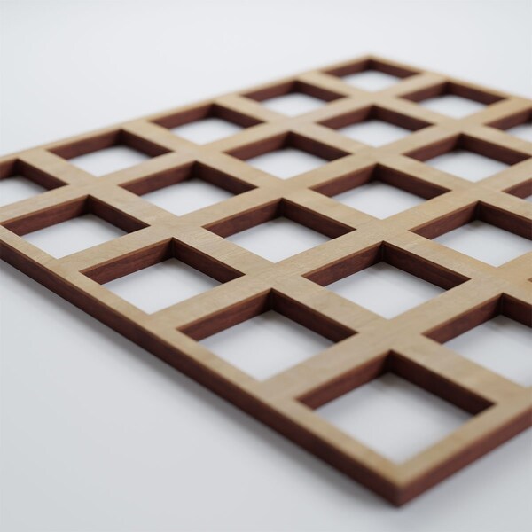 Ekena Millwork Small Manchester Decorative Fretwork Wood Wall Panels, Hickory, 11 3/8"W x 11 3/8"H x 3/8"T - WALW12X12X0375MNCHI
