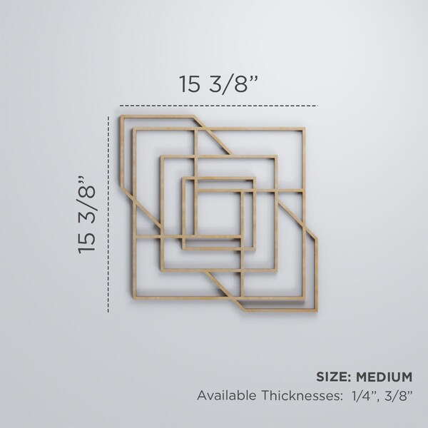 Ekena Millwork Medium Norwood Decorative Fretwork Wood Wall Panels, Alder, 15 3/8"W x 15 3/8"H x 3/8"T - WALW16X16X0375NWDAL