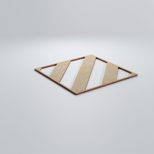 Ekena Millwork Medium Strymon Decorative Fretwork Wood Wall Panels, Hickory, 15 3/8"W x 15 3/8"H x 3/8"T - WALW16X16X0375STRHI