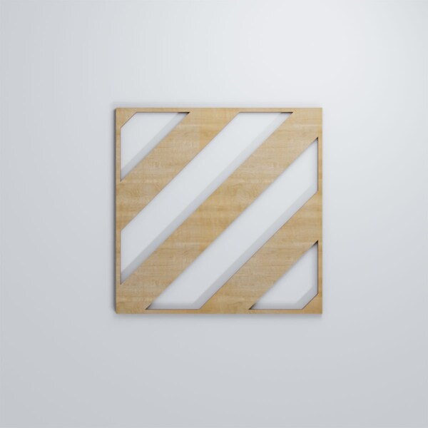 Ekena Millwork Medium Strymon Decorative Fretwork Wood Wall Panels, Hickory, 15 3/8"W x 15 3/8"H x 3/8"T - WALW16X16X0375STRHI
