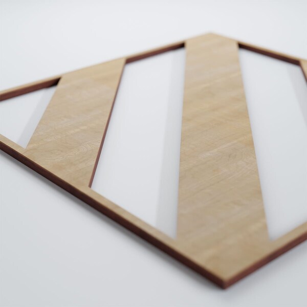 Ekena Millwork Medium Strymon Decorative Fretwork Wood Wall Panels, Hickory, 15 3/8"W x 15 3/8"H x 3/8"T - WALW16X16X0375STRHI