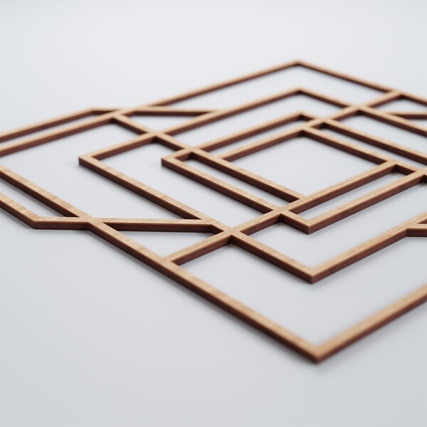 Ekena Millwork Large Norwood Decorative Fretwork Wood Wall Panels, Alder, 23 3/8"W x 23 3/8"H x 3/8"T - WALW24X24X0375NWDAL