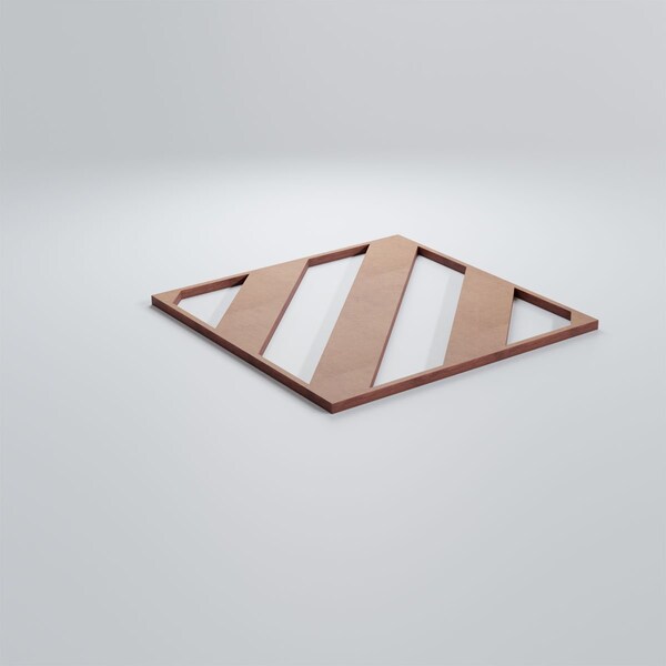 Ekena Millwork Small Strymon Decorative Fretwork Wood Wall Panels, Wood (Paint Grade), 11 3/8"W x 11 3/8"H x 3/8"T - WALW12X12X0375STRMF