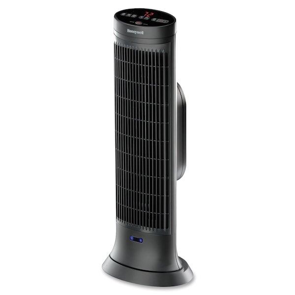 Honeywell Digital Tower Heater, Remote, Motion Sensor, 23-1/2"H, Black - HWLHCE323V