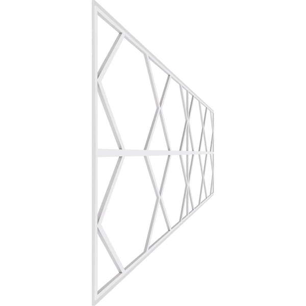 Ekena Millwork Set of Four Panels for 94 1/2"W x 28 1/4"H Fraser Fretwork Wainscot Wall Paneling - WPKP14X01X47FSR