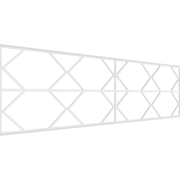 Ekena Millwork Set of Four Panels for 94 1/2"W x 28 1/4"H Fraser Fretwork Wainscot Wall Paneling - WPKP14X01X47FSR
