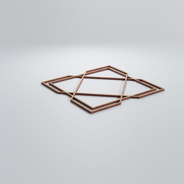 Ekena Millwork Medium Kiowa Decorative Fretwork Wood Wall Panels, Birch, 15 3/8"W x 15 3/8"H x 3/8"T - WALW16X16X0375KWABI