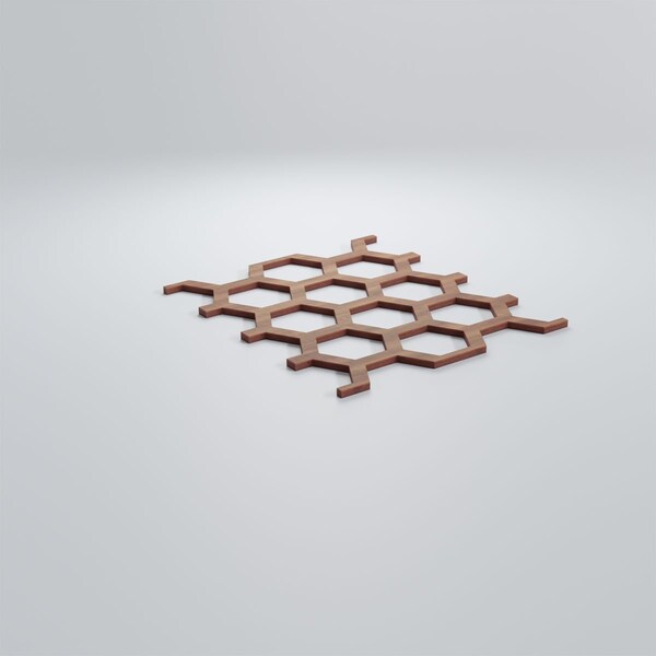 Ekena Millwork Medium Westmore Decorative Fretwork Wood Wall Panels, Walnut, 10 1/4"W x 15 3/8"H x 3/8"T - WALW16X16X0375WSTWA