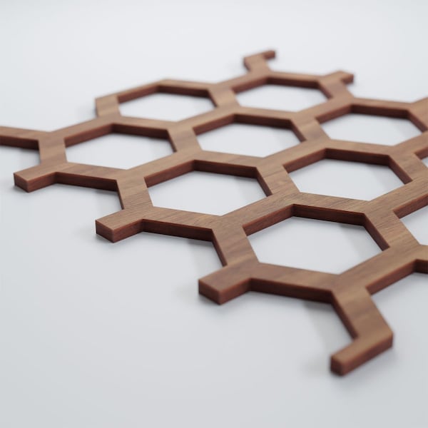 Ekena Millwork Medium Westmore Decorative Fretwork Wood Wall Panels, Walnut, 10 1/4"W x 15 3/8"H x 3/8"T - WALW16X16X0375WSTWA