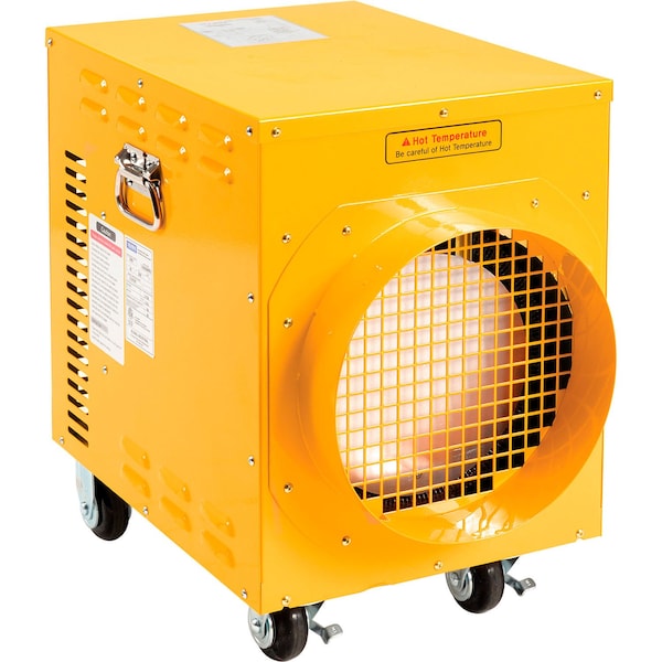 Global Industrial Portable Electric Heater, Adjustable Thermostat, 240V, 1 Phase, 10200W - 246551